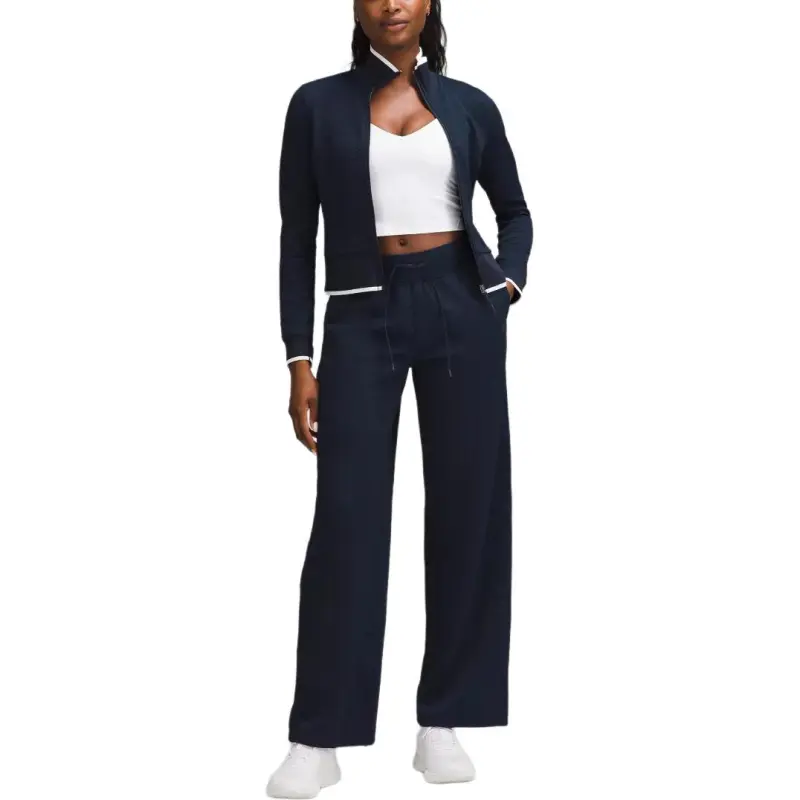 Lululemon TexturedHigh-Rise Wide-Leg Track Pant Regular Casual Pants Women's-10