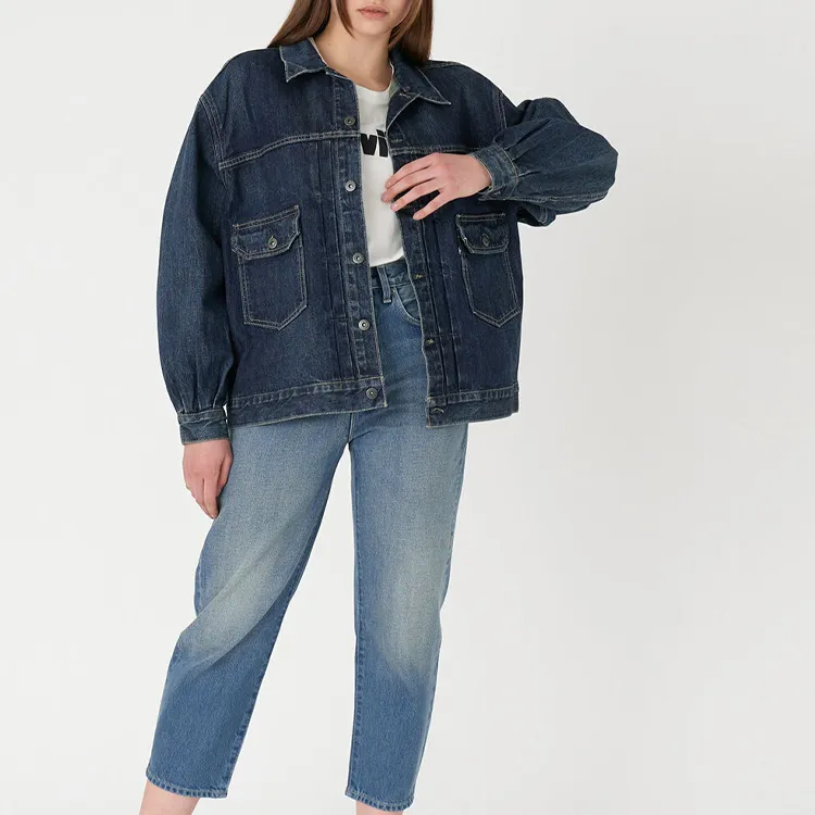 Levis Denim Jackets Women's Dark Indigo-2