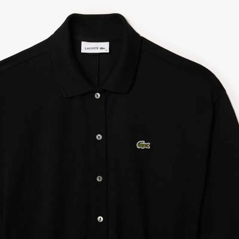 LACOSTE Logo patch Shirt Dress-4