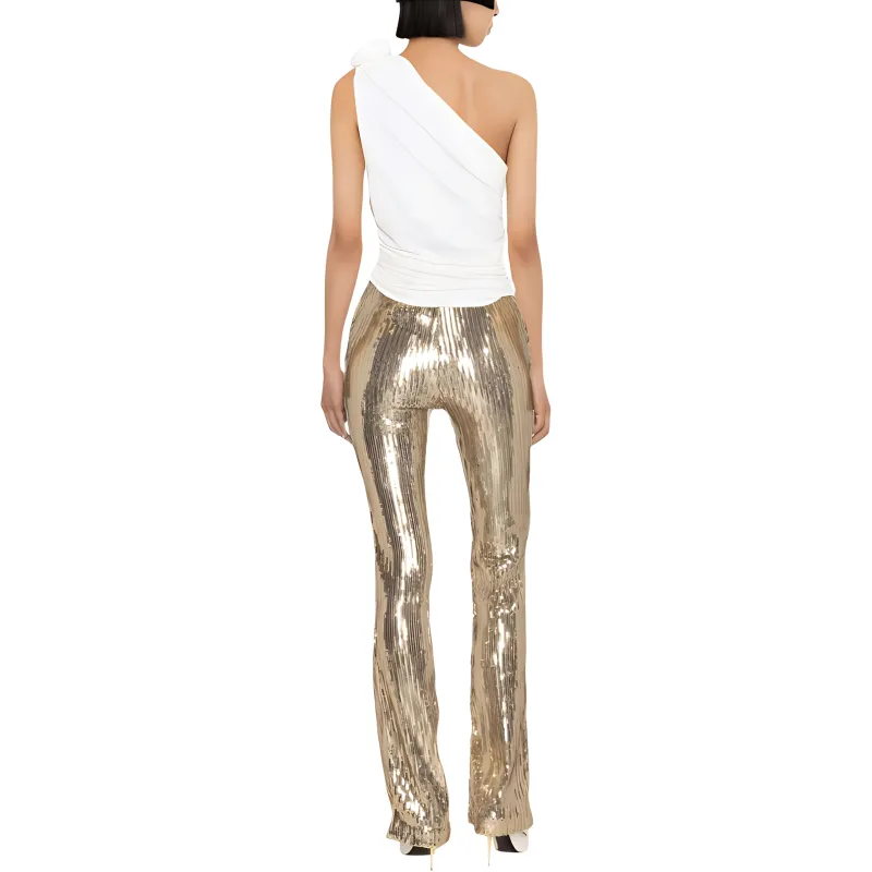 Magda Butrym One Shoulder Ruched Top-2