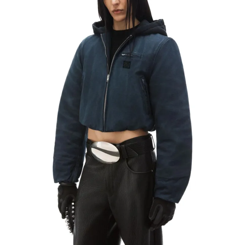 Alexander Wang Folded In Work Jacket Washed Navy-2