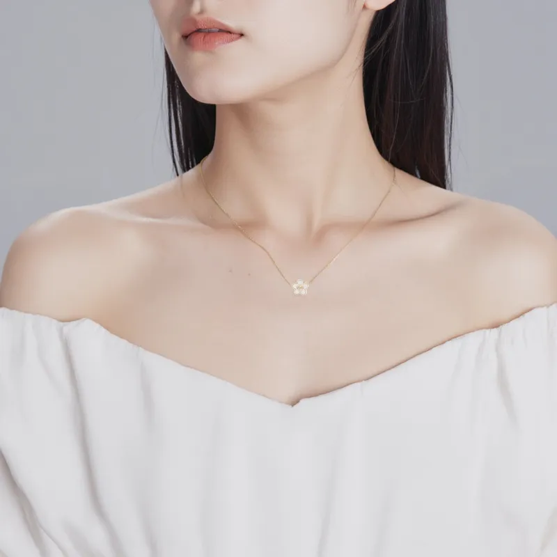 TORY BURCH Kira Flower Pendant Necklace-4