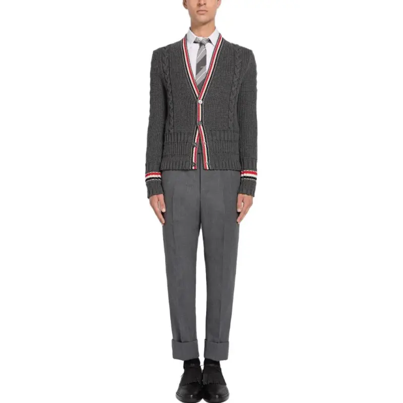 THOM BROWNE Sweaters Men Gray-4
