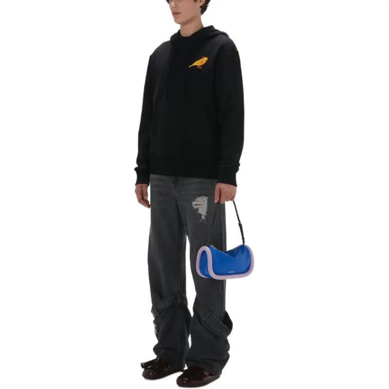 JW Anderson Canary Embroidered Drawstring Hoodie-3