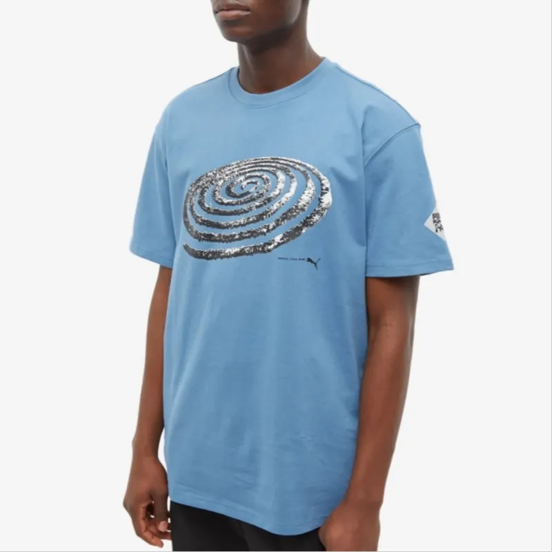 PUMA X P.A.M. Co branded Version T Shirts Unisex Blue-5