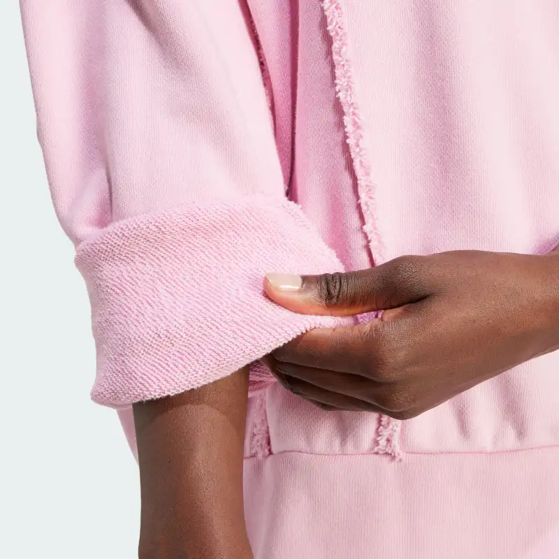 Adidas Originals DISTRESSED HOODIE Sweatshirt Women's Pink-5