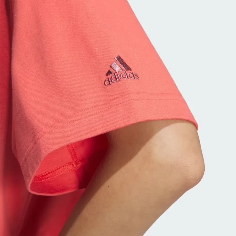 Adidas T Shirt Women's Orange Red-3