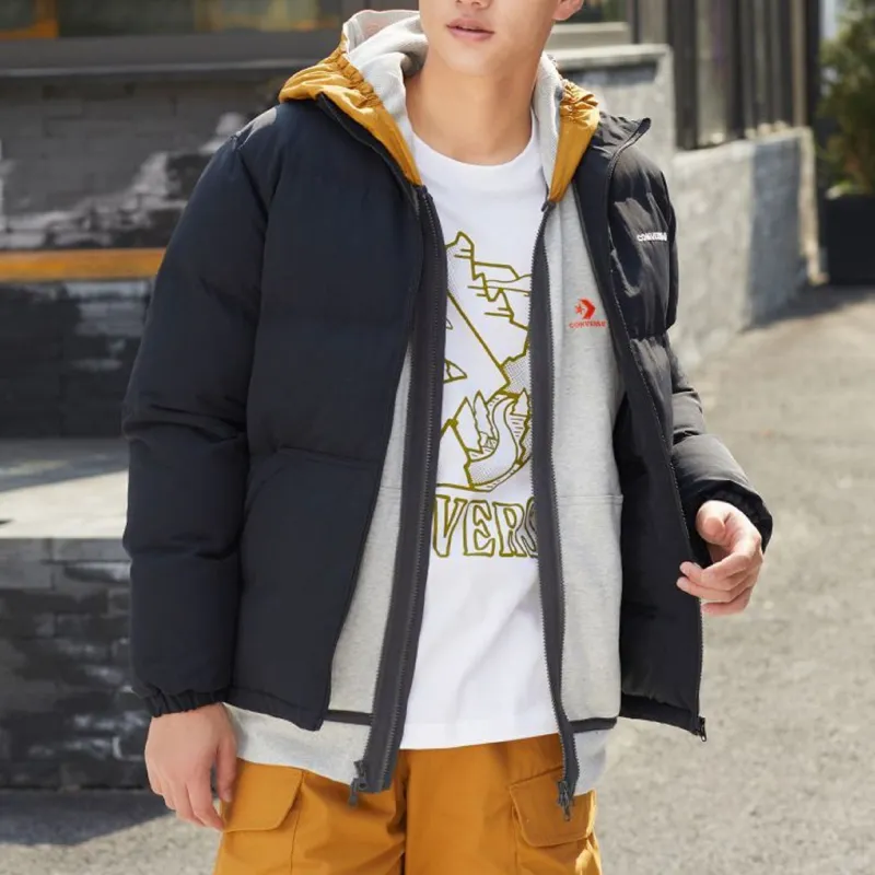 Converse Puffer Jackets Men Black-4