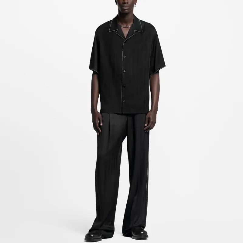 LOUIS VUITTON Bead Embellished Silk Pajama Pants-1