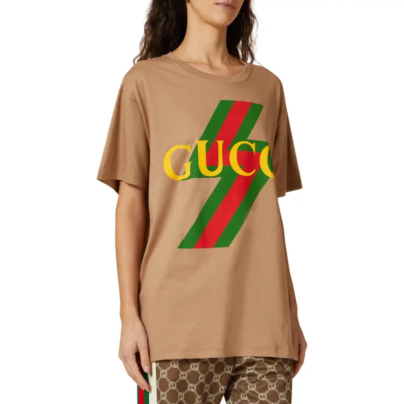 GUCCI SS23 Regular T Shirt Women's Brown-3