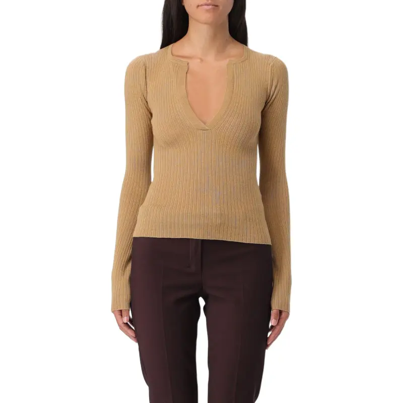 MaxMara V Neck Long Sleeved Top-2