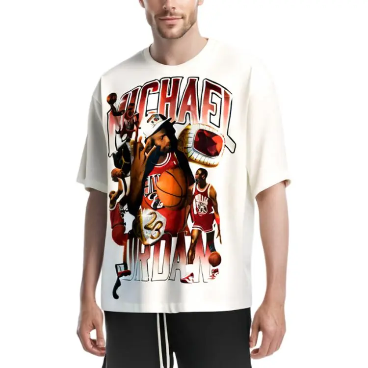 Jordan Flight Essentials T Shirt Men's Sail White/Campus Red-3