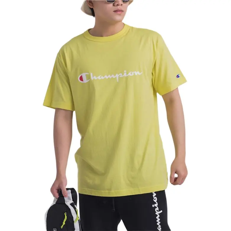 Champion T Shirt Japan Version Unisex Orange Yellow-3