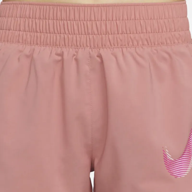 Nike Dri FIT One Swoosh Sports Shorts Women's Stardust Pink-5