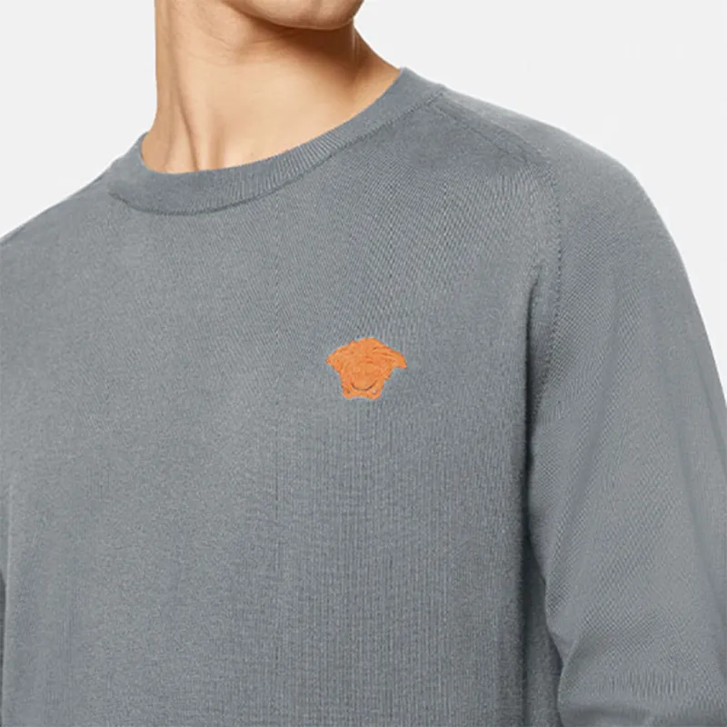 VERSACE Sweatshirts Men Gray-4