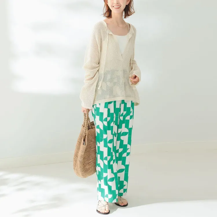 Beams Casual Pants Women's Green-2