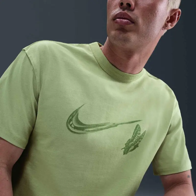 Nike Clothing T Shirts Men Olive Green-4