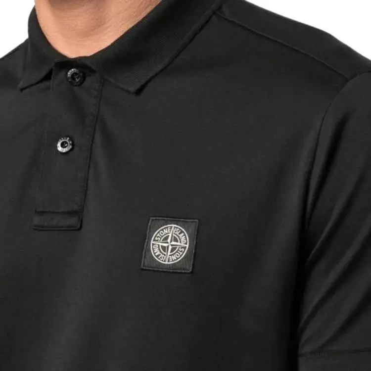 STONE ISLAND SS22 Polo Shirt Men's Black-4