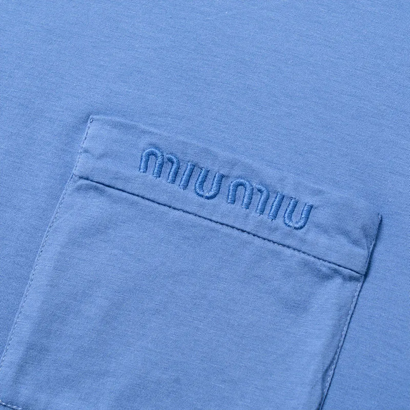 MIU MIU Regular T Shirt Women's Sapphire Blue-5