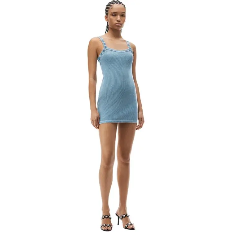 Alexander Wang Bodywear Series FW24 Slip Dress Women's Washed Blue-3