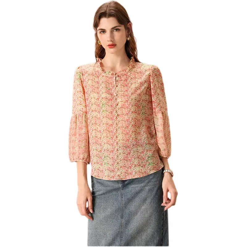 FENHONGMALI Shirts Women's Pink-2
