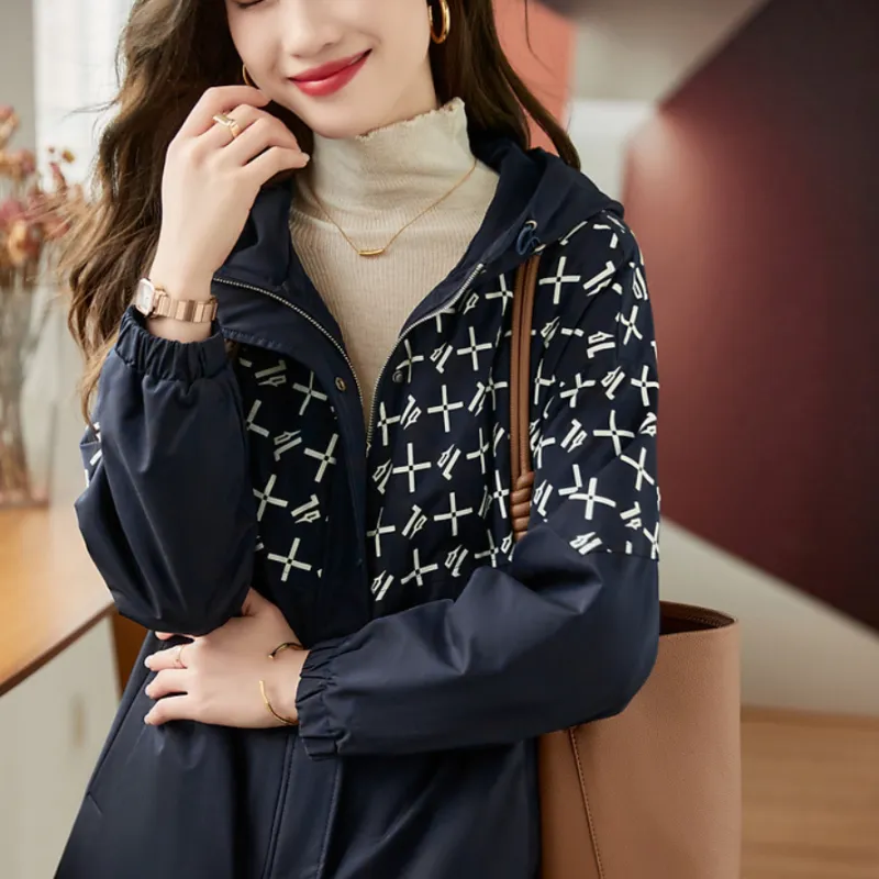 XWI Trench Coat Women's Navy Blue-4