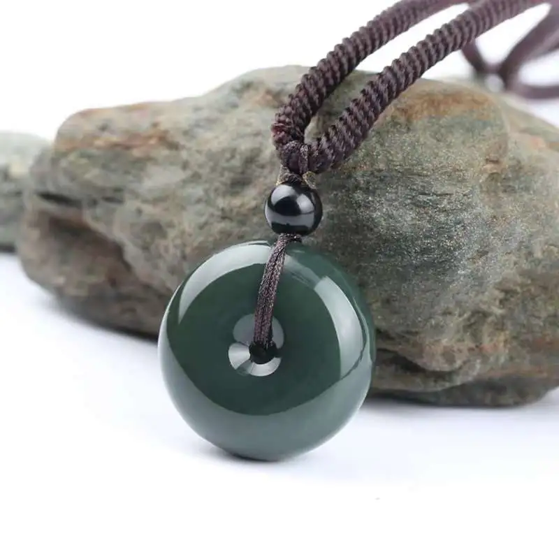 Grace Hetian Jade Necklaces Green Jade Unisex-2