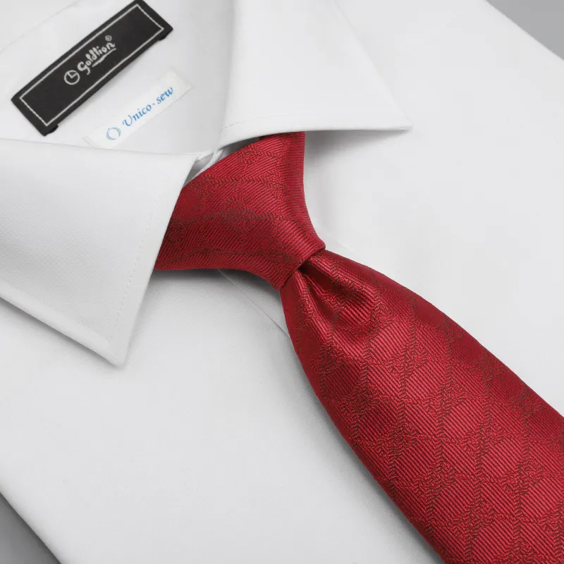 GOLDLION Polyester Ties Men's Red-5