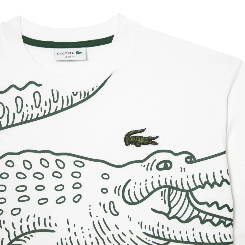 LACOSTE T Shirts Men White/001-3