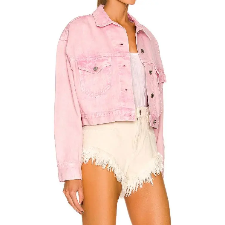 ISABEL MARANT Cropped Coats Women's Light Pink-3