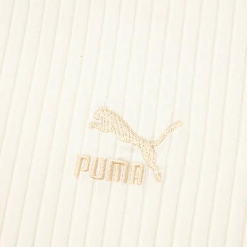 PUMA T Shirt Women's Cotton Linen Blend Natural-2