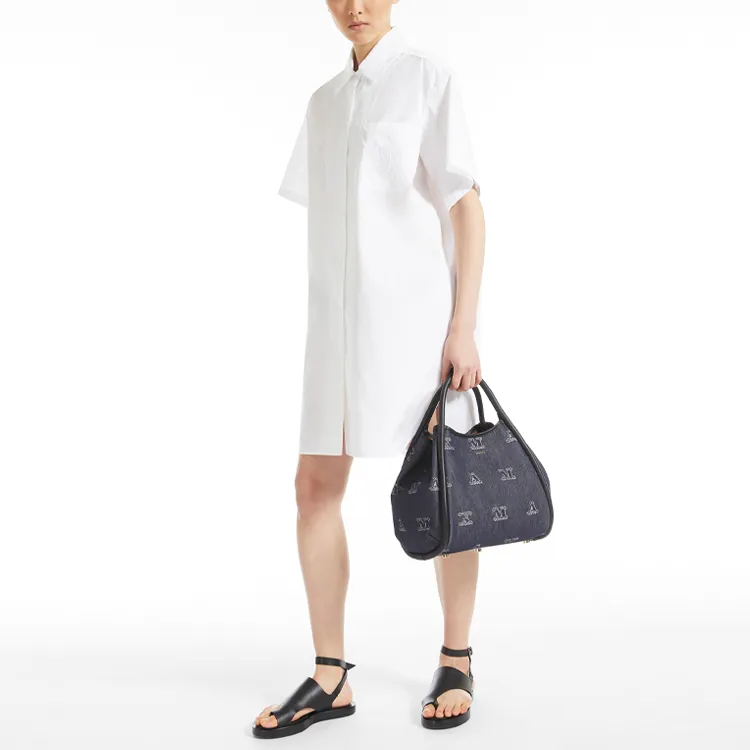 MaxMara Short Sleeved Dresses Women's White-4