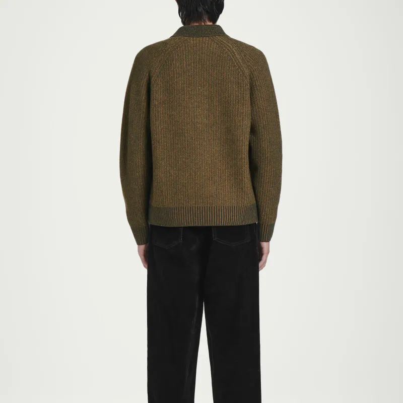 COS Sweater Men's Dark Brown/Yellow-3