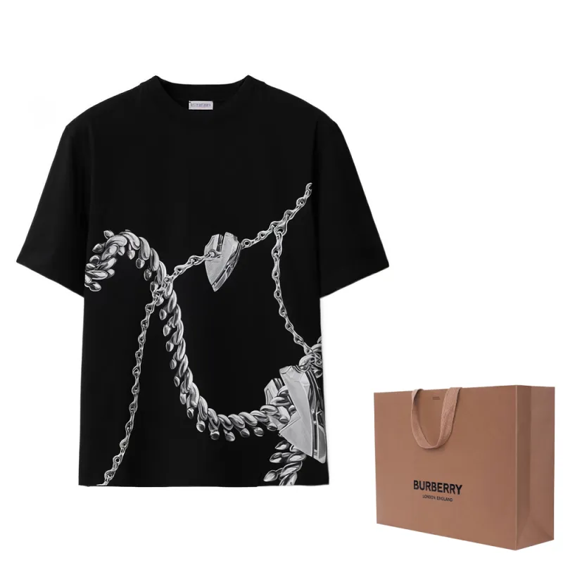 Burberry Shield Hardware Crewneck T Shirt-4