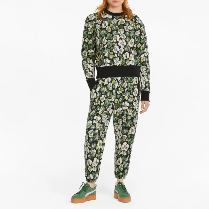 PUMA X Liberty Co-branded SS23 Casual Pants Women's Green-4