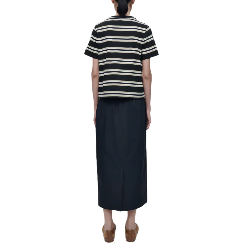 COS T Shirt Women's Dark Blue Stripes-3