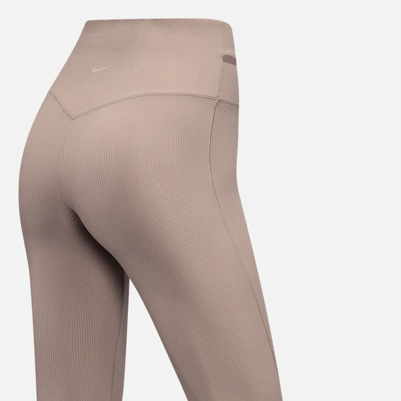 Nike ZenvyDri-Fit RIB Casual Pants Women's Ferret Brown/Black/White-3