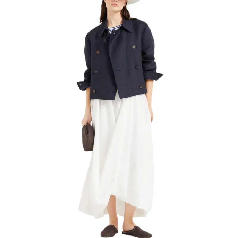 Brunello Cucinelli Monili Detailed Double Breasted Jacket-3