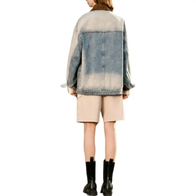 Bosieagender Denim Jacket Unisex Aqua Blue-3