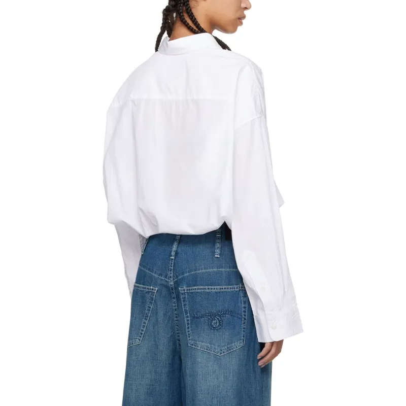 R13 Cropped Cotton Shirt-3