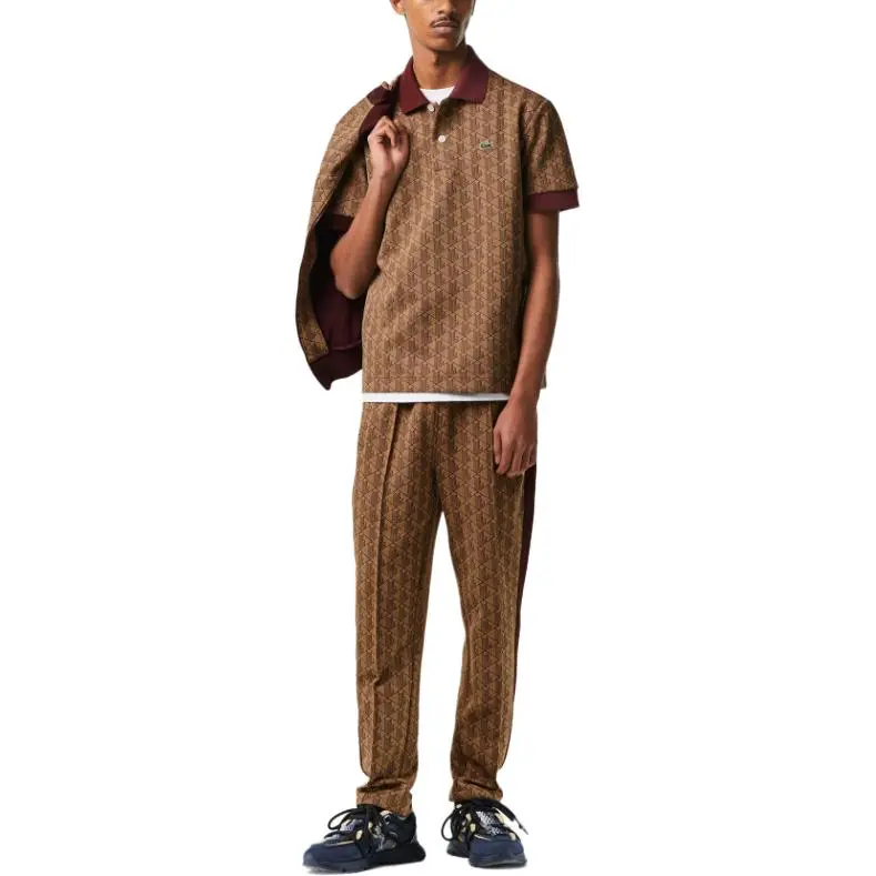 LACOSTE Polo Shirts Men Brown-1