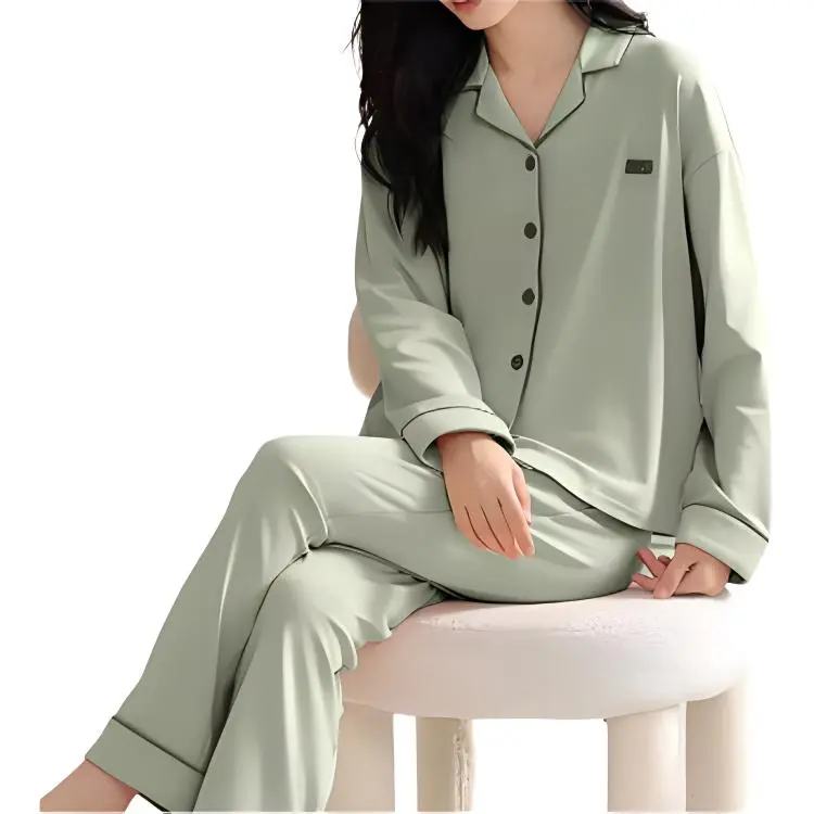 Ordifen Pajama Set Women's Leaf Green-1