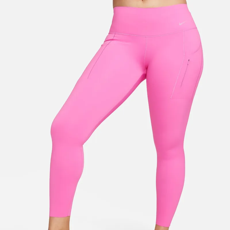 Nike Firm-Support High-Waisted 7/8 Leggings With Pockets Athletic Trousers Women's Pink-2