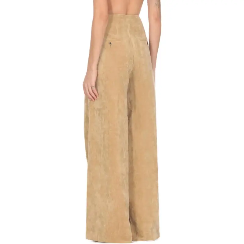 UMA WANG Velvet Wide Leg Pants-3