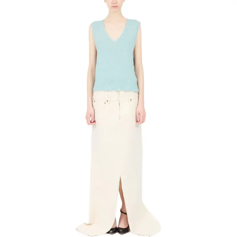 Maison Margiela Fussbett V Neck Knitted Top-6