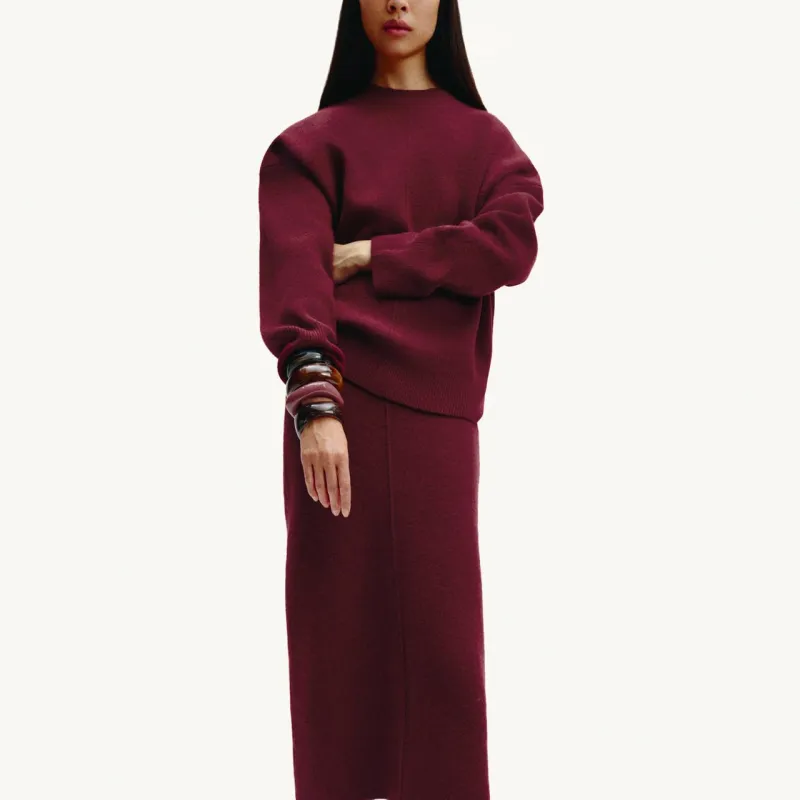 ZARA Sweaters Women's Burgundy-3
