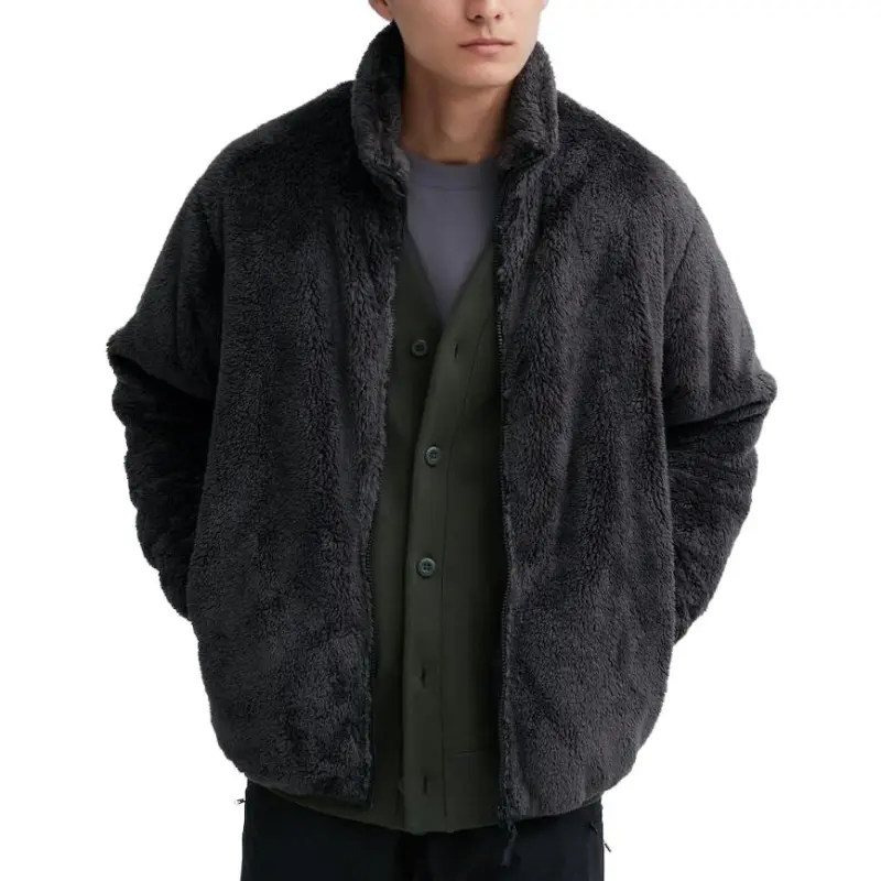 UNIQLO Velvet feel Coat Unisex Dark Gray-1