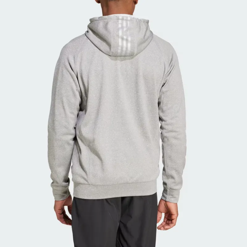 Adidas Game And Go Big Logo 3 Stripes Full Zip Hoodie-3