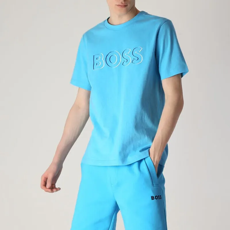 HUGO BOSS T Shirts Men Sky Blue-2