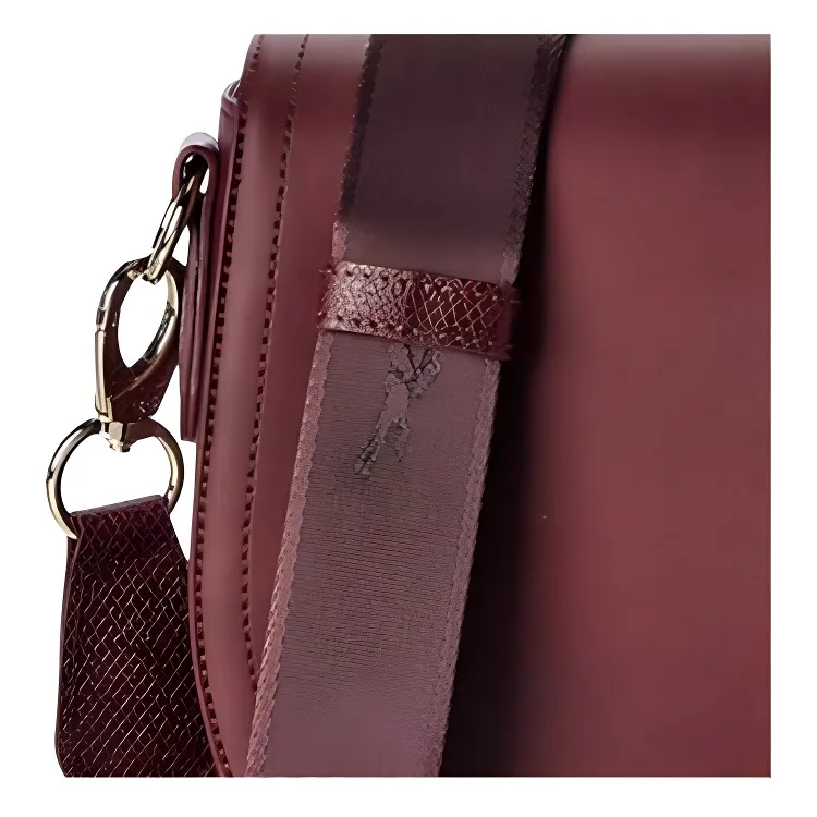 LONGCHAMP Cavalcade Cow Leather Shoulder Bag Crossbody Bag Medium Size Women's Red Brick-3